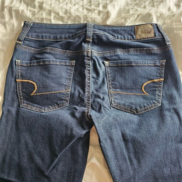 American Eagle Super Stretch Jeggings - 2014 - Dark Wash - Sz 0 Short - Picture 10 of 15